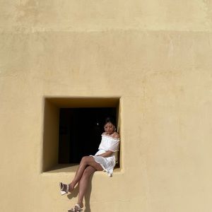 PTL white off the shoulder dress